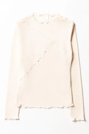 2 Pack Rib High Neck Top Natural