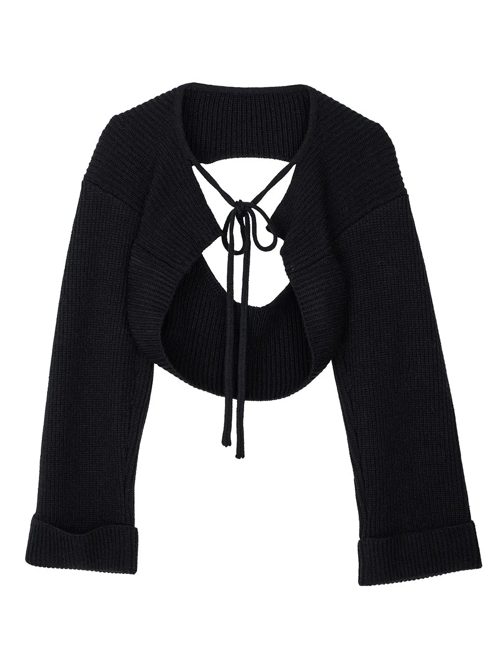 2WAY BOLERO HALTER NECK KNIT DRESS