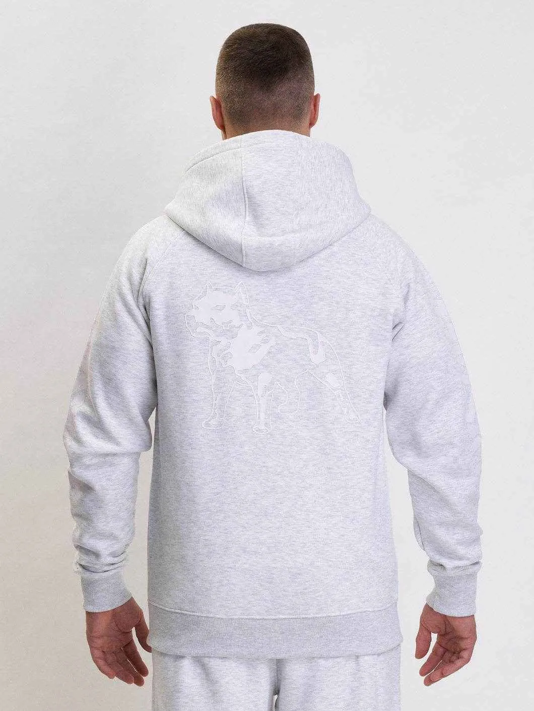 Amstaff Logo 2.0 Ziphoodie Light Grey