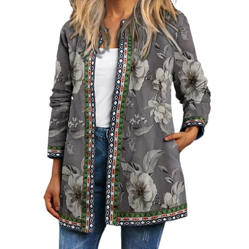 Boho Chic Floral Vintage Jacket
