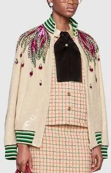 Bouclé Jacket with Bow