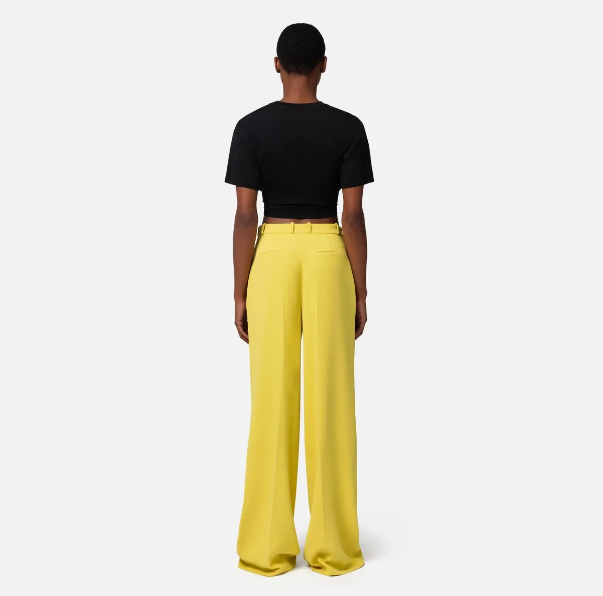 Citron straight wide leg trousers