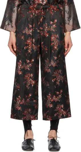 Comme des GarÃ§ons Comme des GarÃ§ons Black Jacquard Trousers