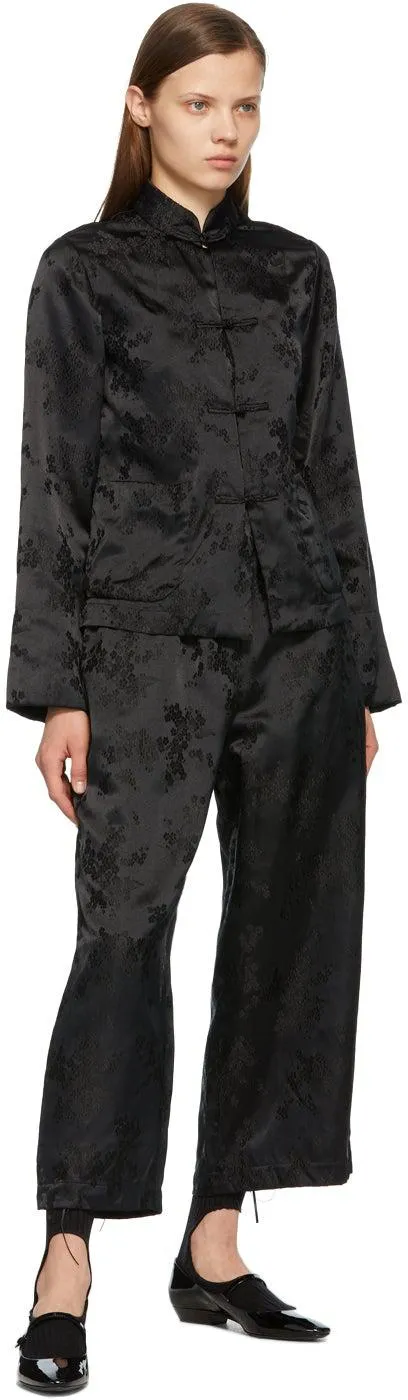 Comme des GarÃ§ons Comme des GarÃ§ons Black Washed Jacquard Trousers
