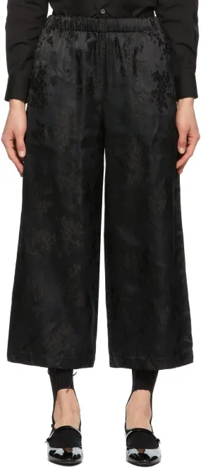 Comme des GarÃ§ons Comme des GarÃ§ons Black Washed Jacquard Trousers