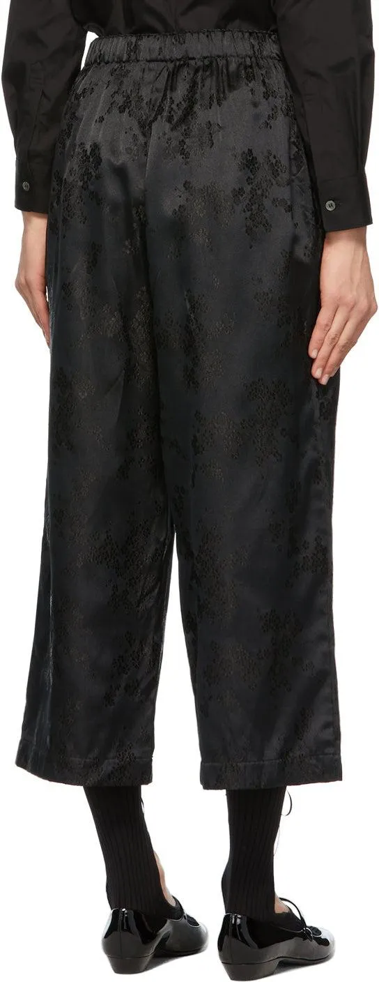 Comme des GarÃ§ons Comme des GarÃ§ons Black Washed Jacquard Trousers