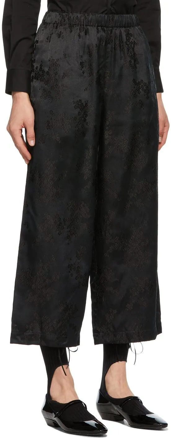 Comme des GarÃ§ons Comme des GarÃ§ons Black Washed Jacquard Trousers