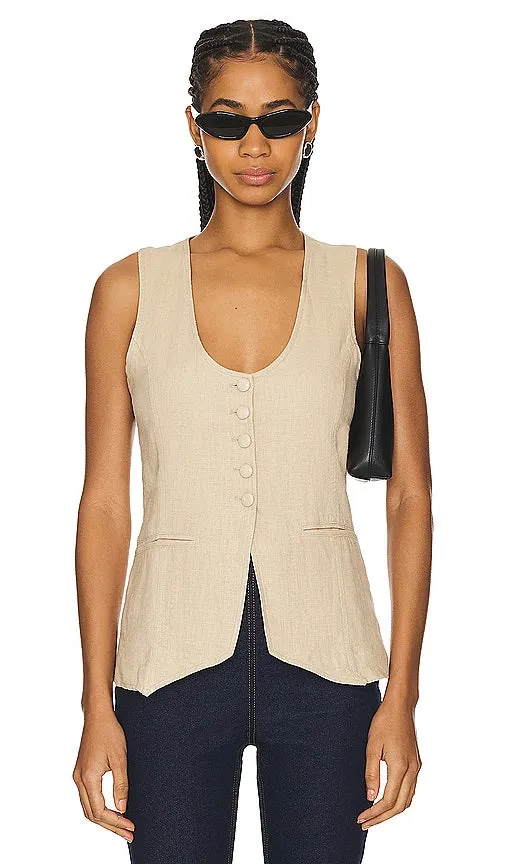 Free People Millie Vest in Cream