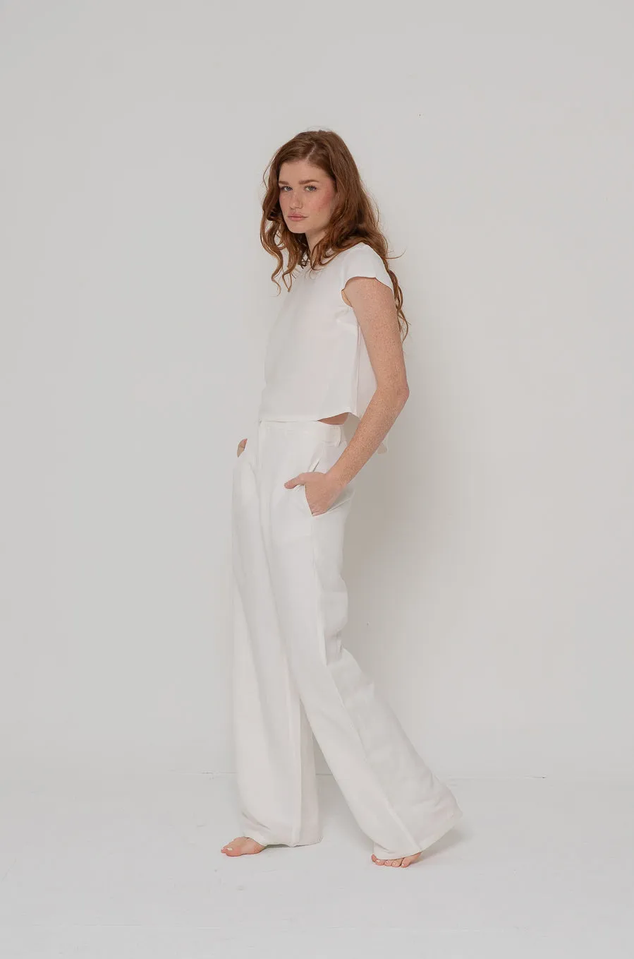 Hadley Trouser in White
