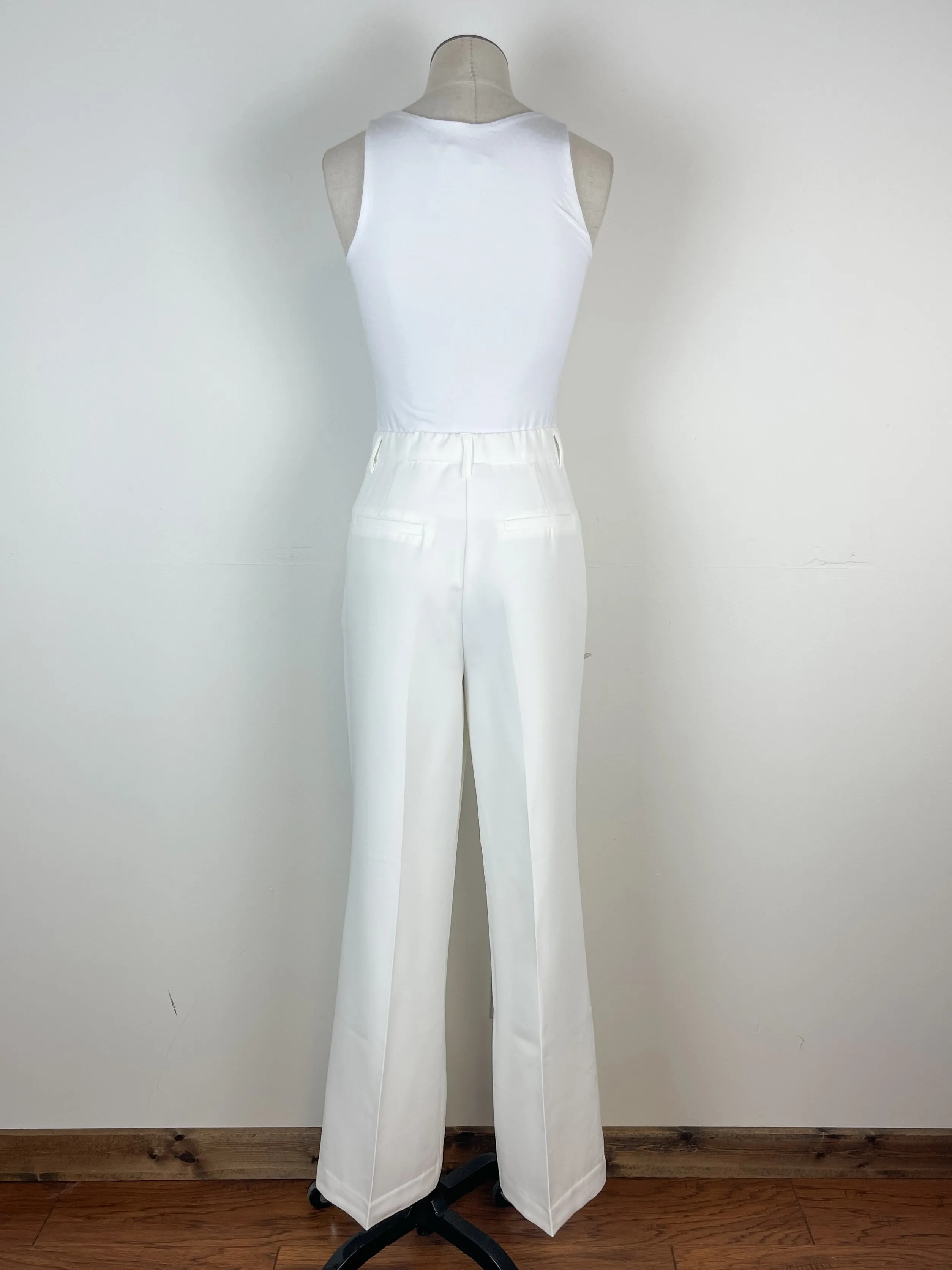 Jocelyn Wide Leg Trouser in Cream