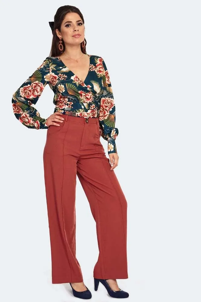 Khloe High Waisted Wide Leg Trousers