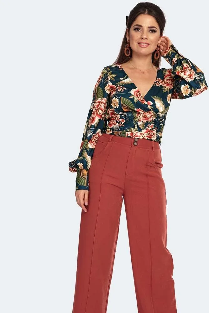 Khloe High Waisted Wide Leg Trousers