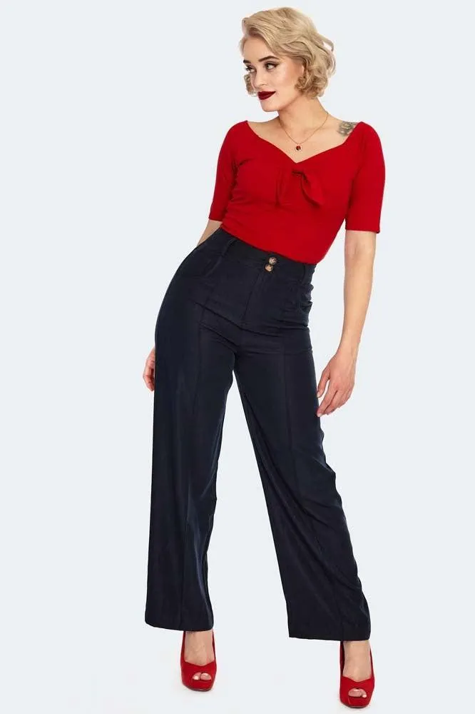 Khloe High Waisted Wide Leg Trousers