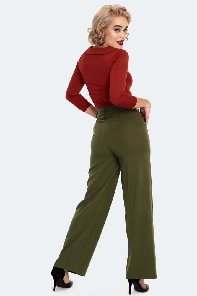 Khloe High Waisted Wide Leg Trousers