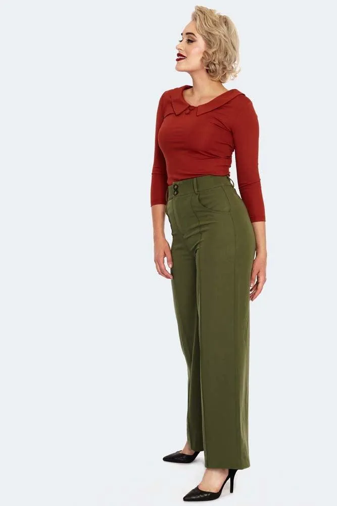 Khloe High Waisted Wide Leg Trousers