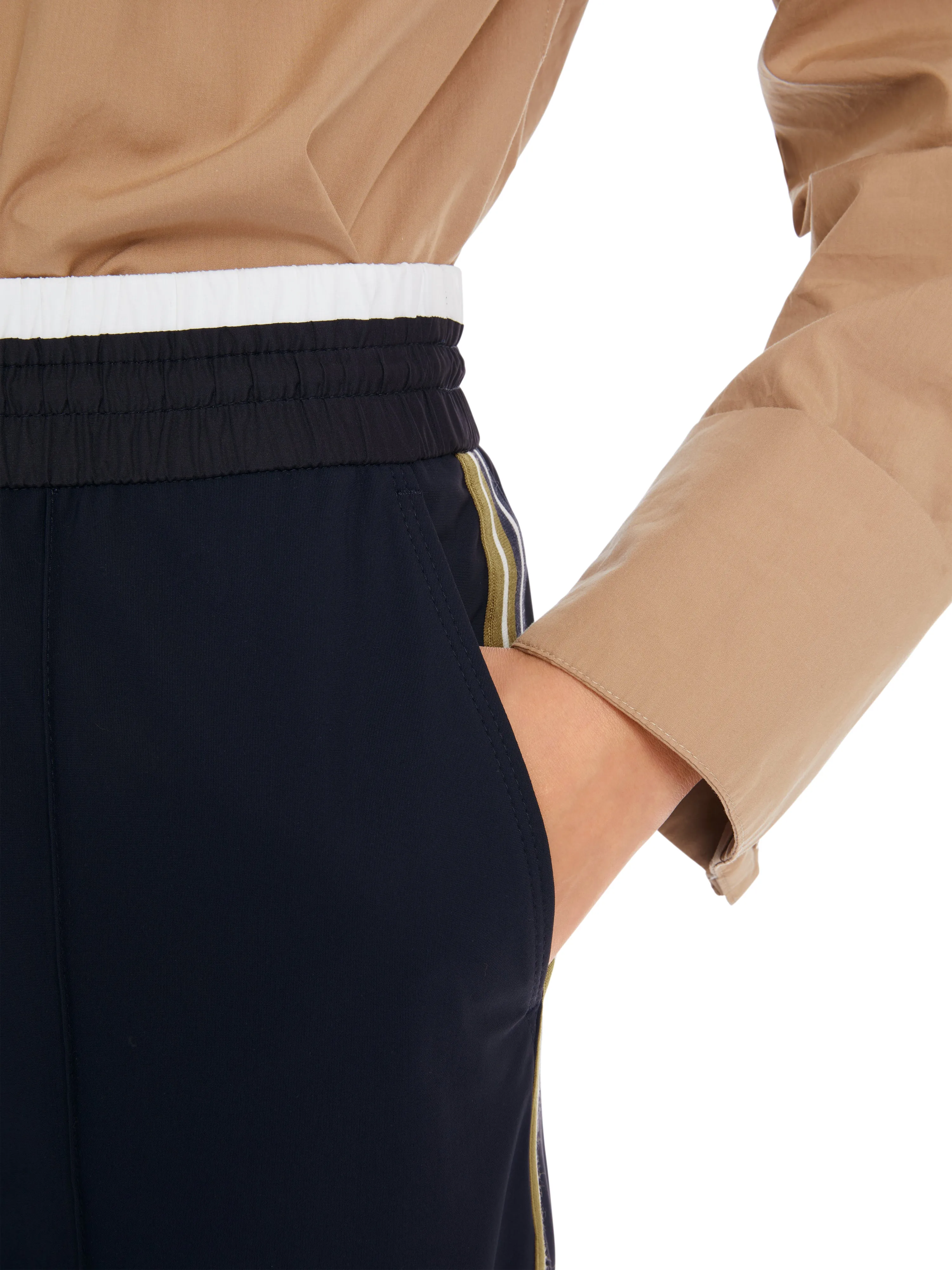 MARC CAIN Navy Tie Trousers