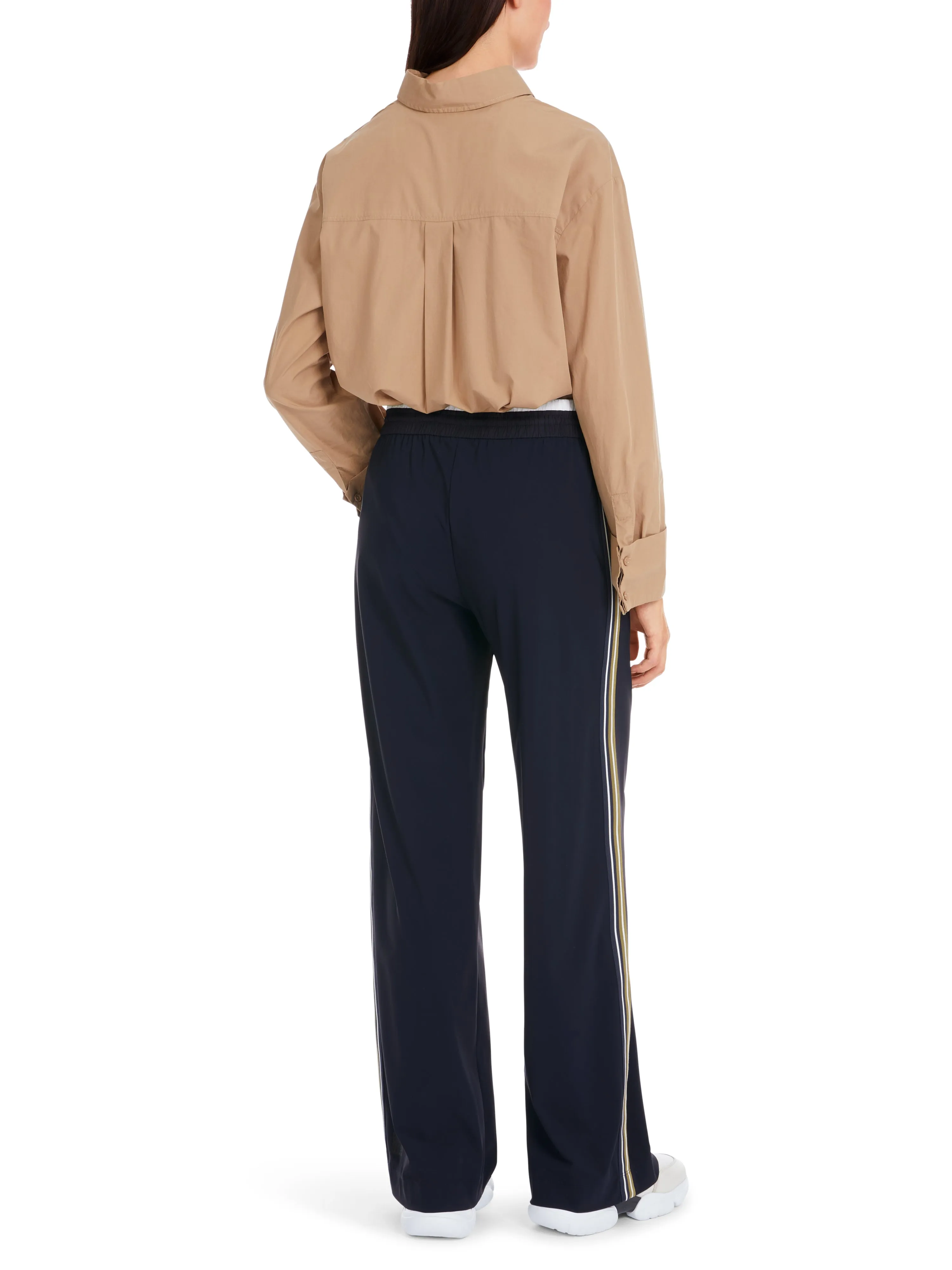 MARC CAIN Navy Tie Trousers