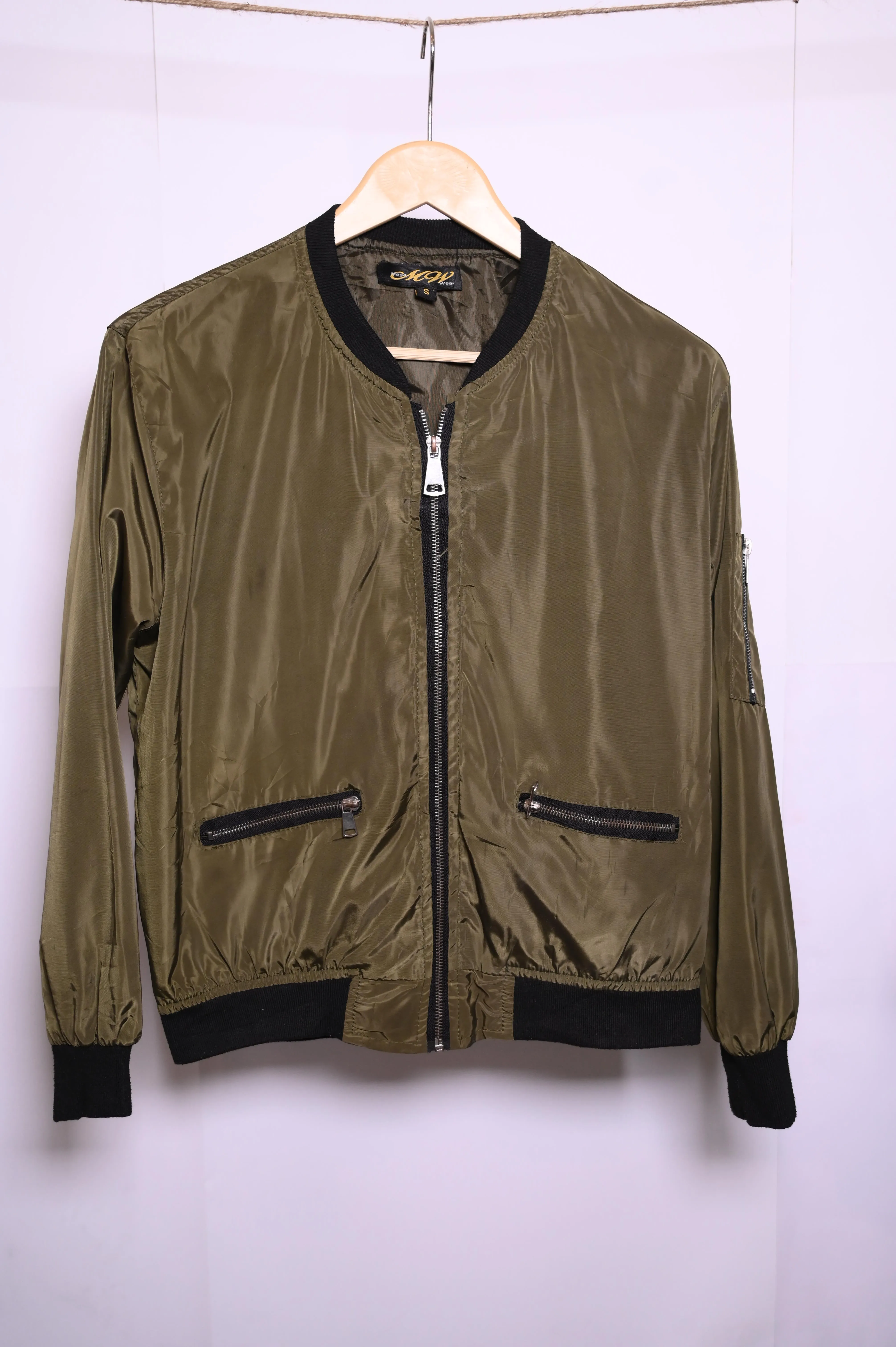 Mega Wear Olive Green Zipper Jacket – Medium
