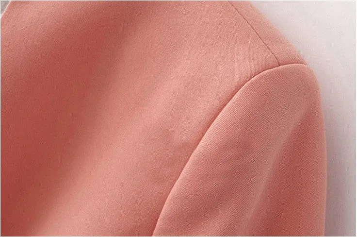 New Fashion Candy Color Women Spring Slim Short Design Suit Coat Jackets