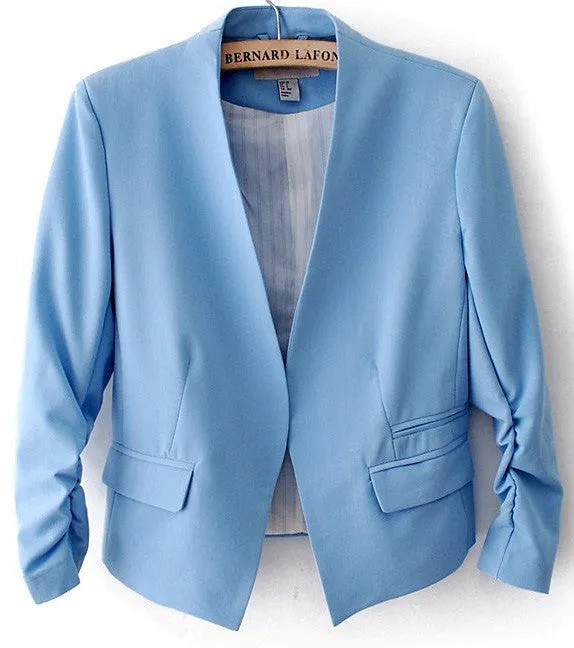 New Fashion Candy Color Women Spring Slim Short Design Suit Coat Jackets