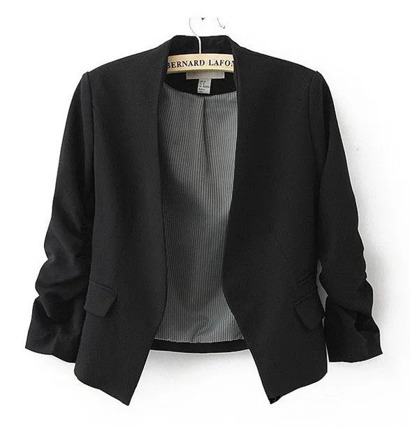 New Fashion Candy Color Women Spring Slim Short Design Suit Coat Jackets