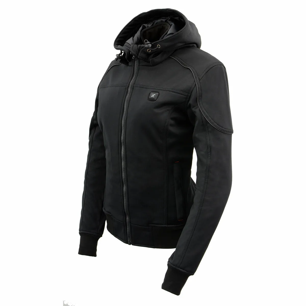 Nexgen Heat NXL2761SET Womens Black 'Igniter' Heated Soft Shell Hooded Jacket (Rechargeable 10000mAh Battery Pack Included)