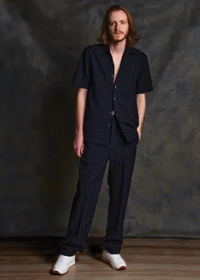 PINSTRIPE BUTTON-UP
