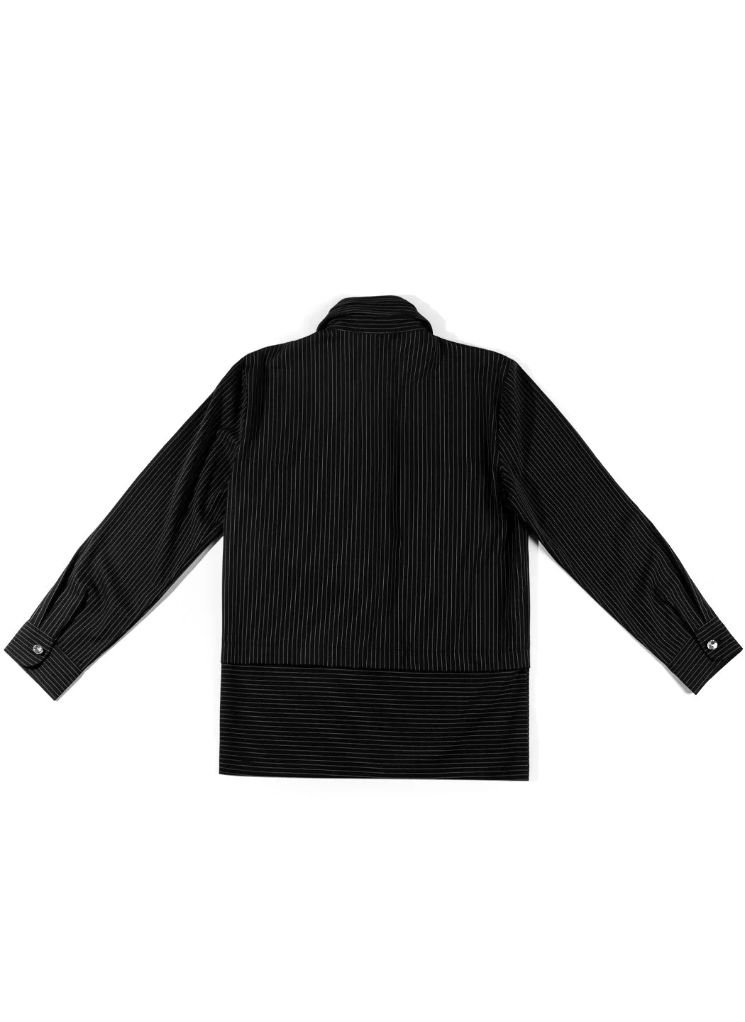 PINSTRIPE LONG SLEEVE BUTTON-UP