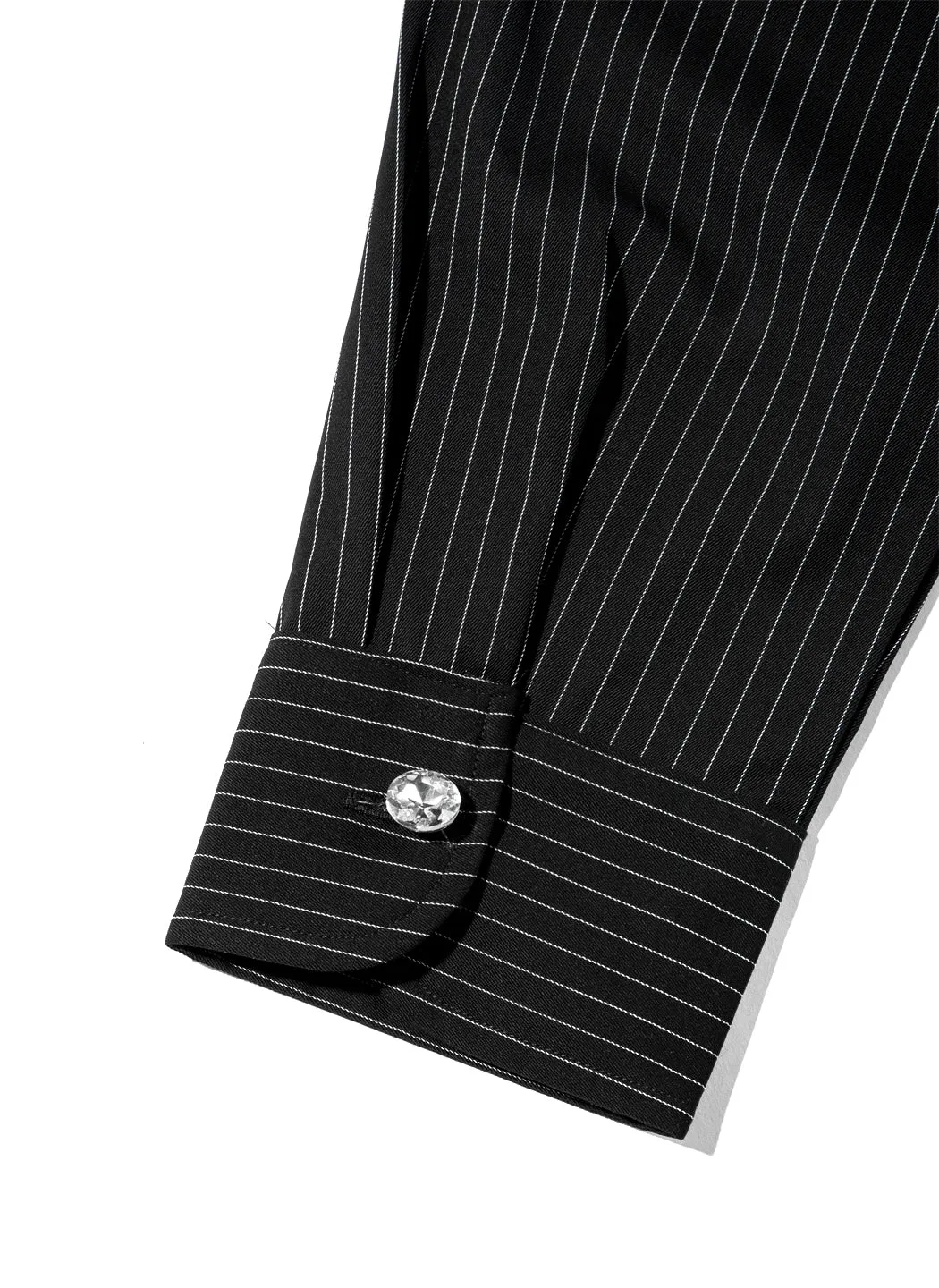 PINSTRIPE LONG SLEEVE BUTTON-UP