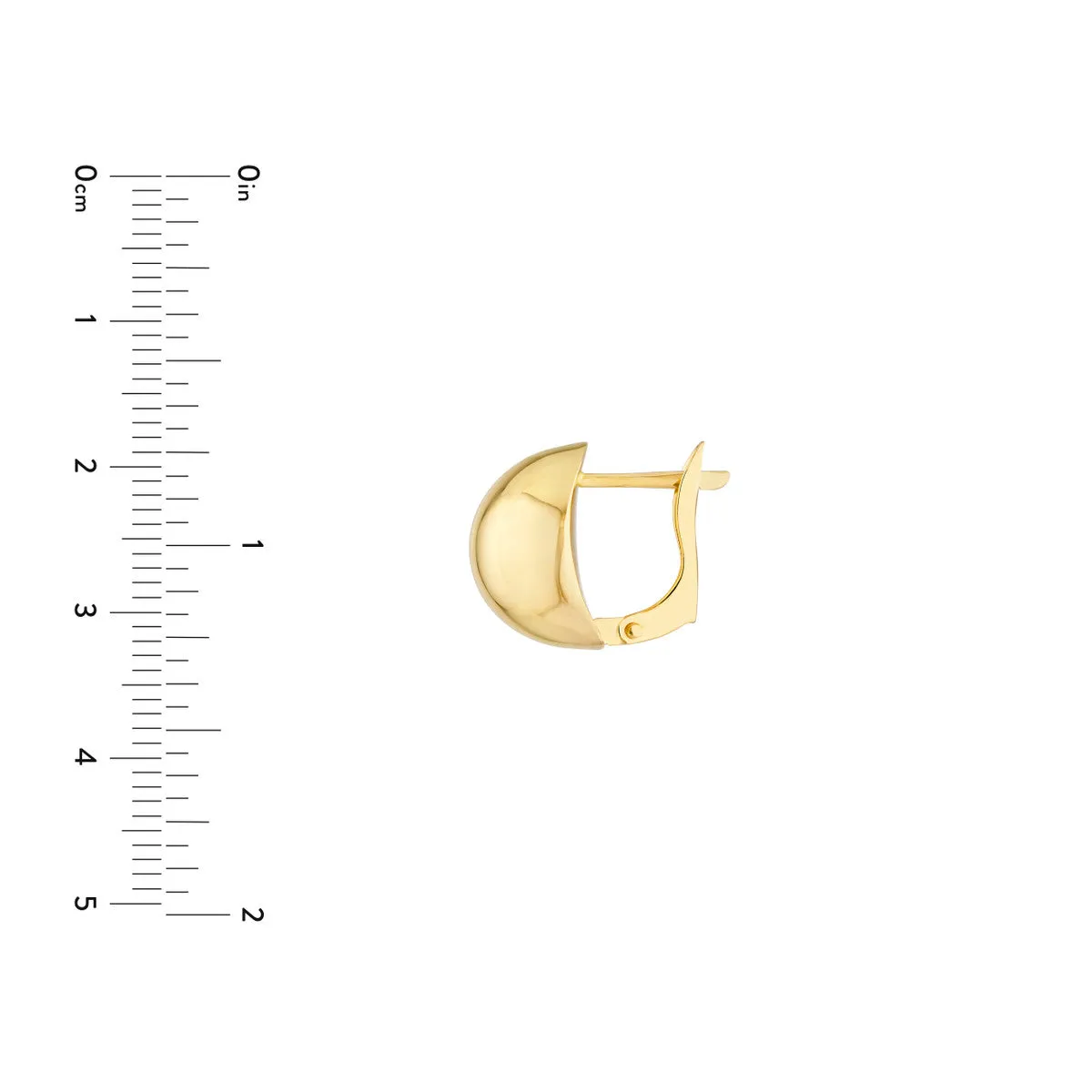 Polished Button Earrings | 14K Yellow Gold | Omega Back | Elegant Earrings - 14K Yellow Gold