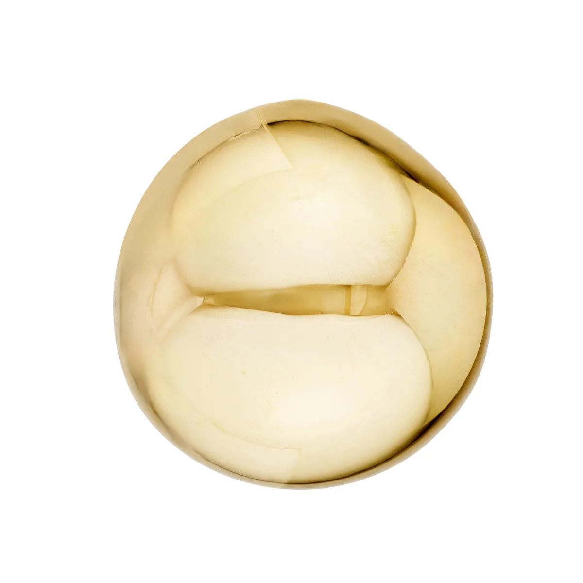 Polished Button Earrings | 14K Yellow Gold | Omega Back | Elegant Earrings - 14K Yellow Gold
