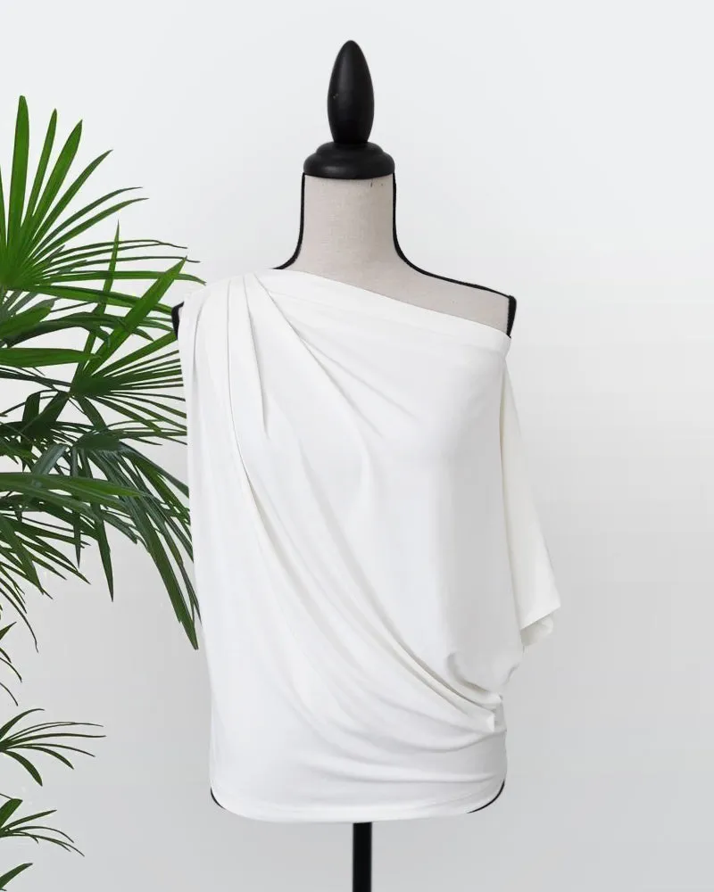 Portia Flowy Drape Jersey Top