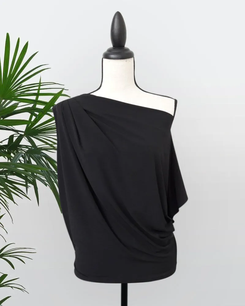 Portia Flowy Drape Jersey Top