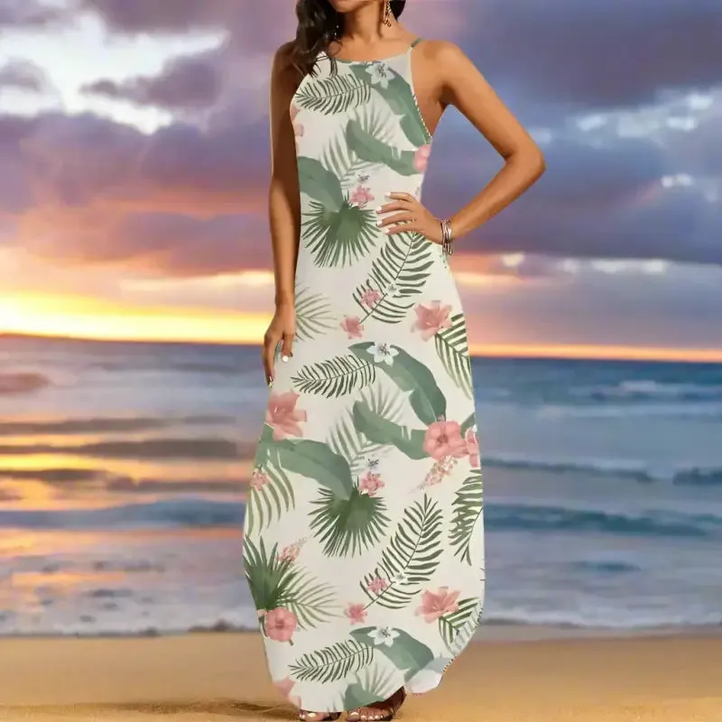 Stay Cool and Look Hot in This Tropical Print Maxi Dress