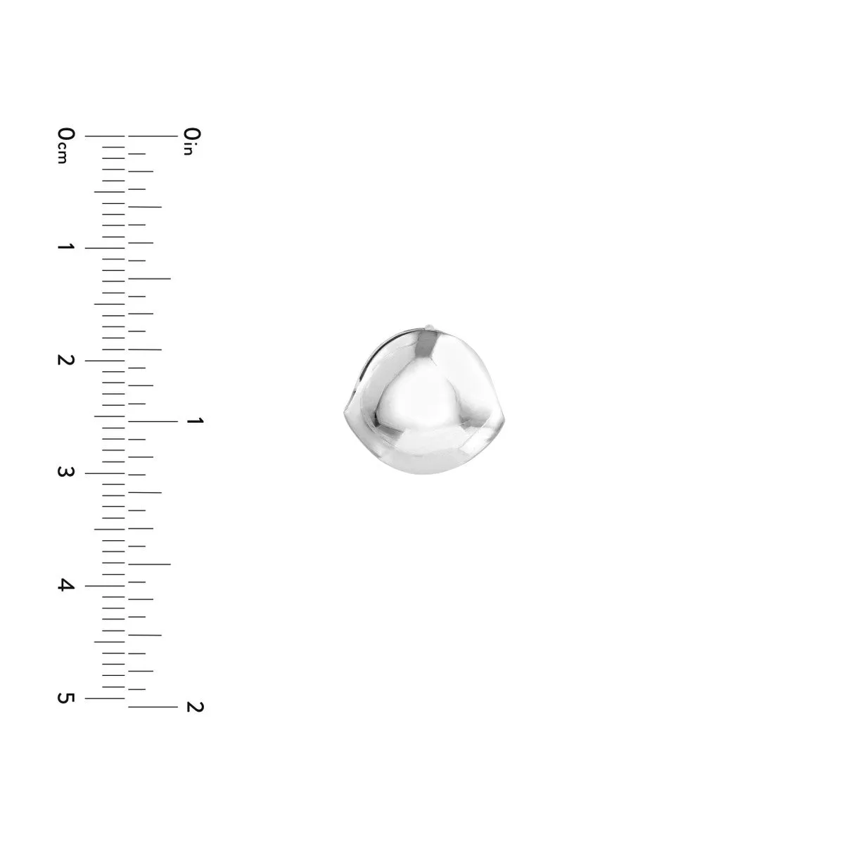 Sterling Silver Round Puff Hoop Earrings - Sterling Silver - by Dazyle