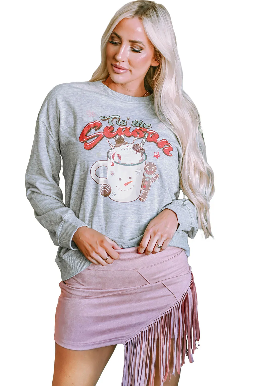 Tis The Season Graphic Christmas Sweatshirt