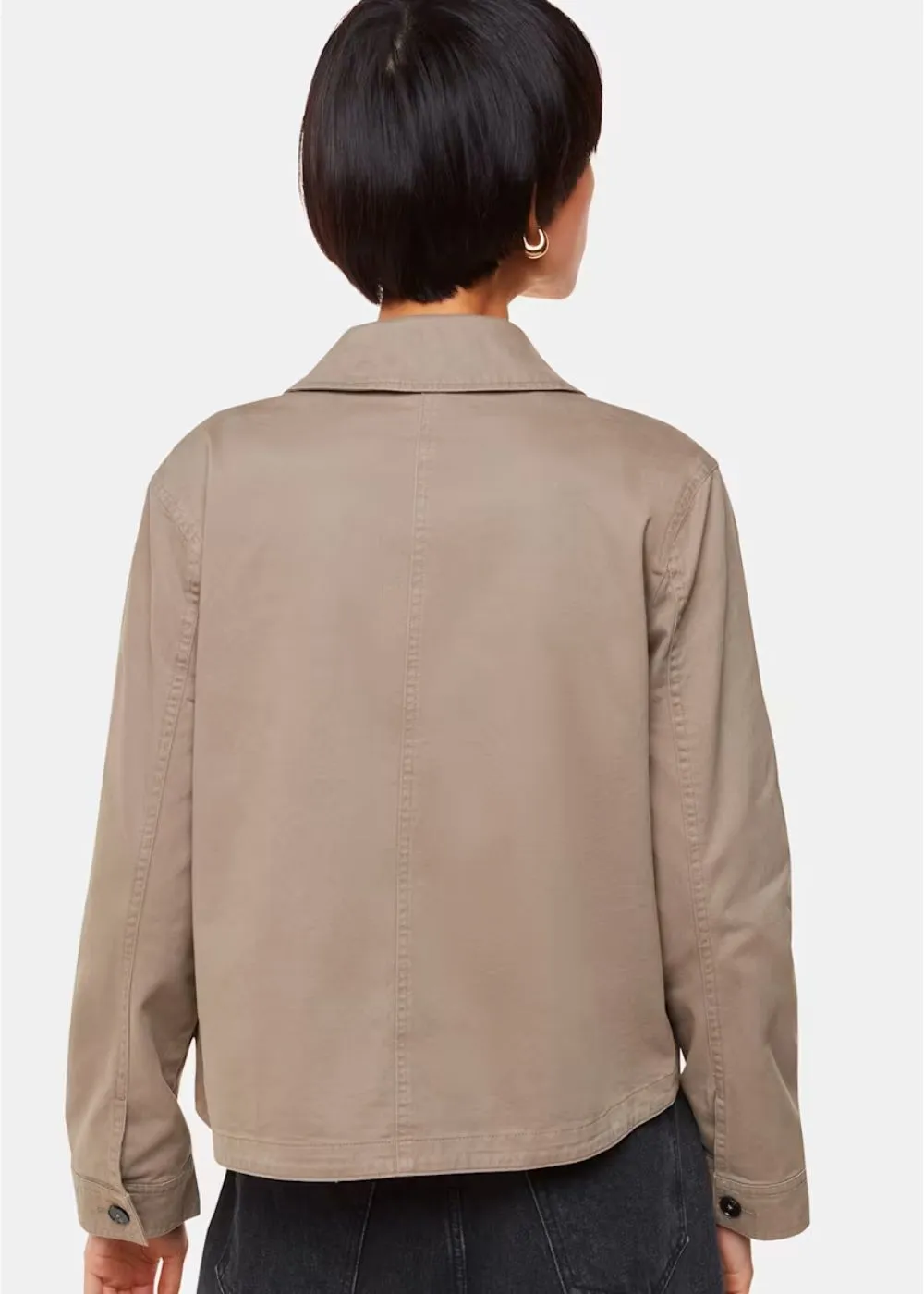 Whistles Marie Casual Jacket Taupe