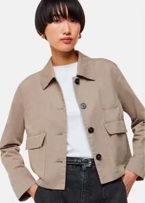 Whistles Marie Casual Jacket Taupe