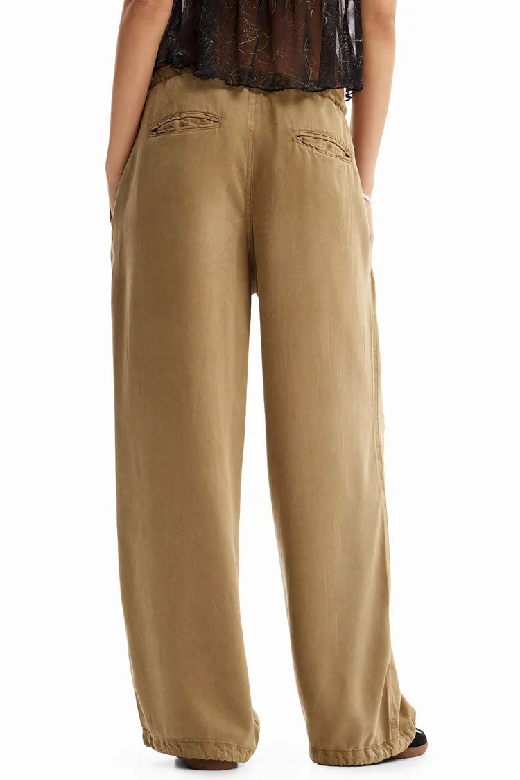 Wide Leg Cargo Trousers