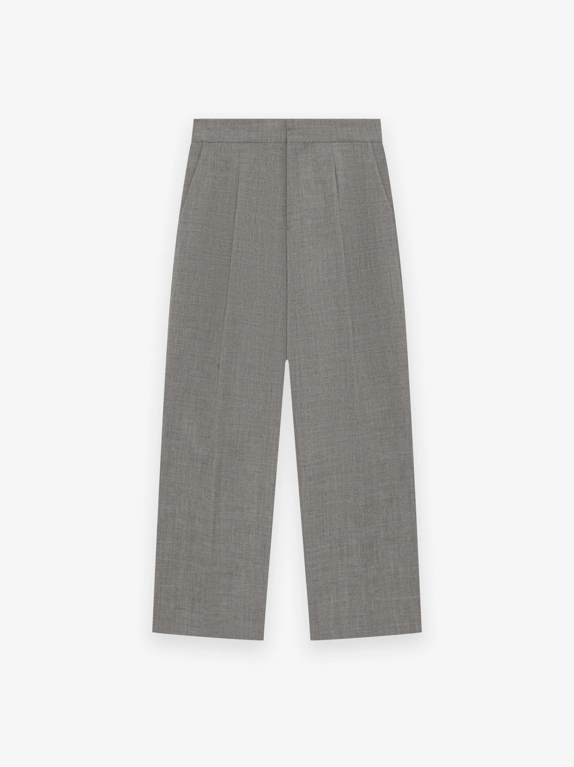 Wool Canvas Wide Leg Trousers