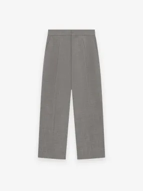 Wool Canvas Wide Leg Trousers